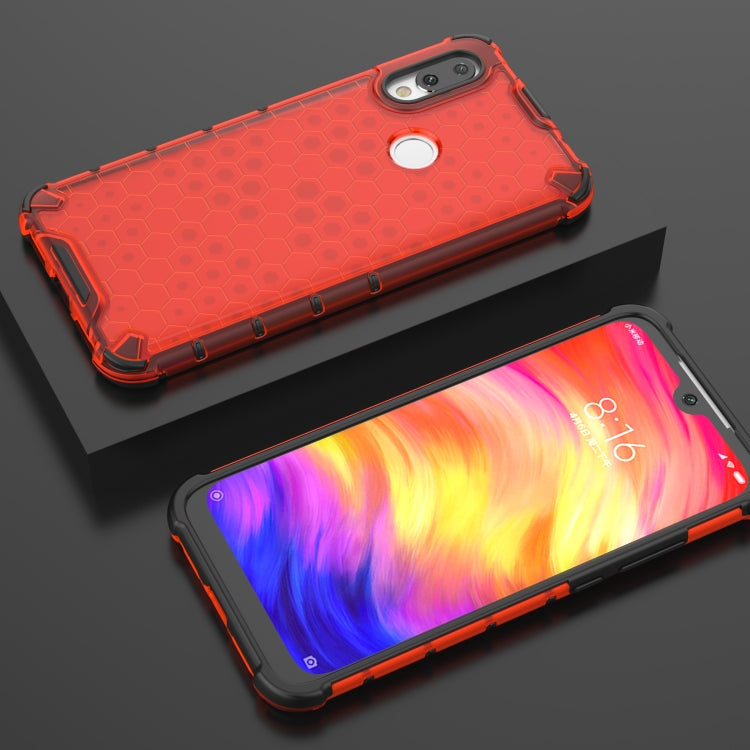 Carcasa PC + TPU a Prueba de Golpes Honeycomb para Xiaomi Redmi 7 (Rojo)