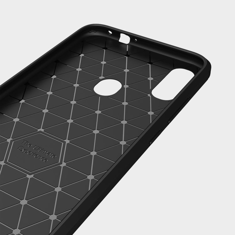Carcasa de TPU de Fibra de Carbono con Textura Cepillada para Xiaomi Redmi Note 7 / Redmi Note 7 Pro (Negro)