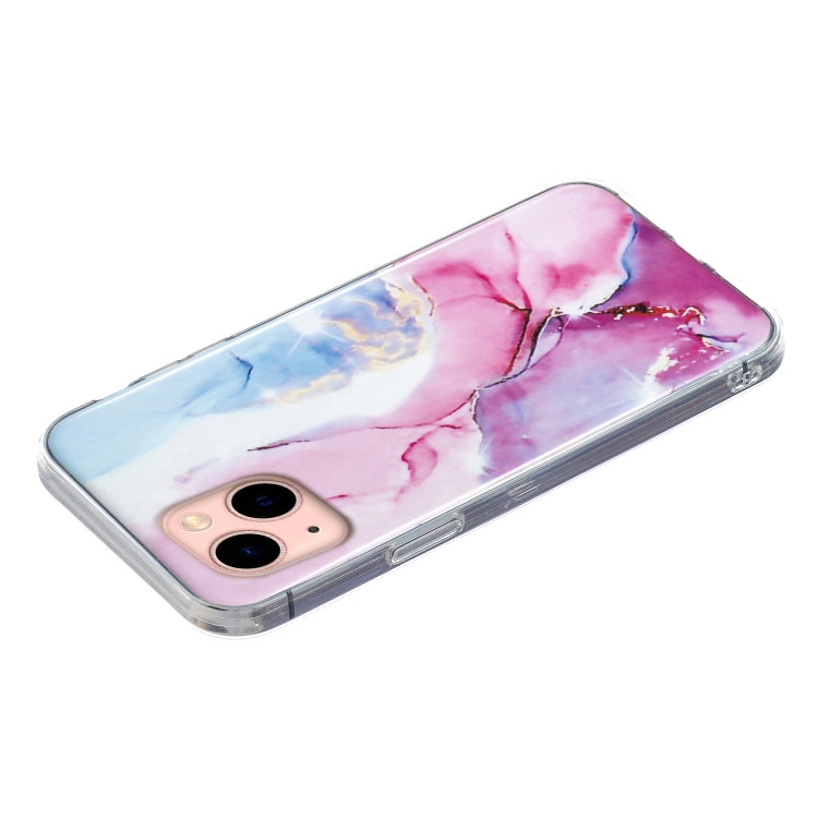 Caja del Teléfono Imd Marble TPU para iPhone 15 (Rosa Azul) - MOVILSTORE