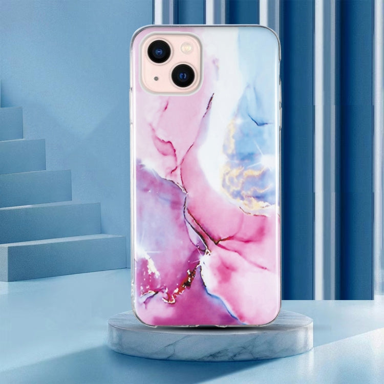 Caja del Teléfono Imd Marble TPU para iPhone 15 (Rosa Azul) - MOVILSTORE