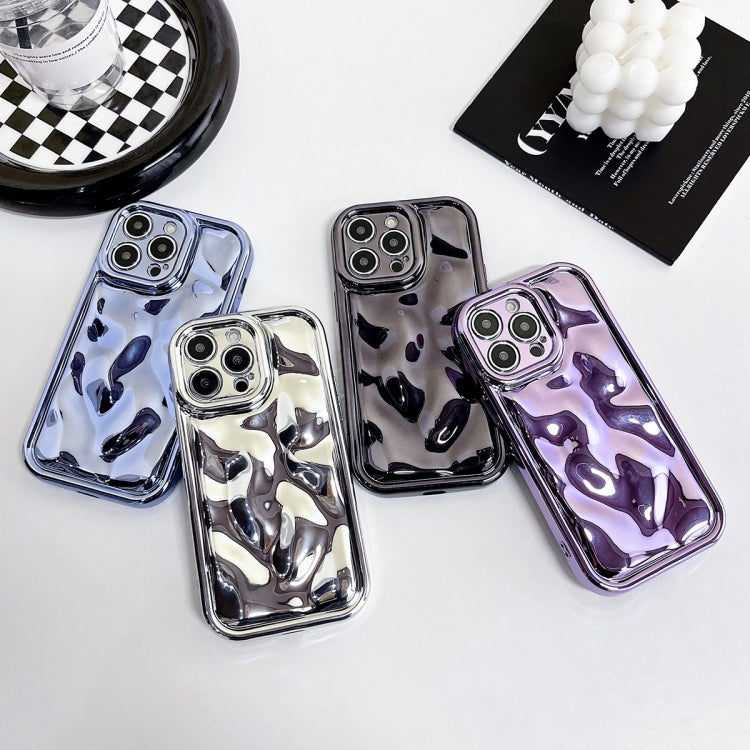 Para iPhone 15 Caja de Teléfono de TPU con Textura de Meteorito de Galvanoplastia (Negro) - MOVILSTORE
