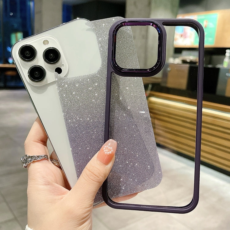 Para iPhone 15 Estuche de Acrílico para Teléfono con Galvanoplastia con Brillo Degradado (Verde) - MOVILSTORE