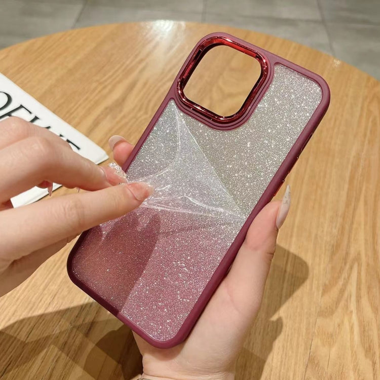 Para iPhone 15 Estuche de Acrílico para Teléfono con Galvanoplastia con Brillo Degradado (Verde) - MOVILSTORE
