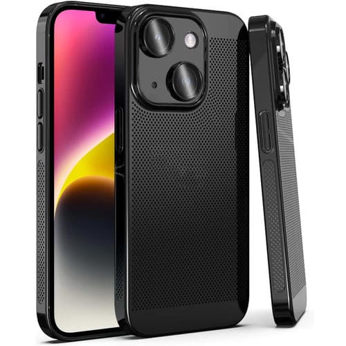 Para iPhone 15 Estuche para Teléfono con Refrigeración de Malla Fina (Negro) - MOVILSTORE