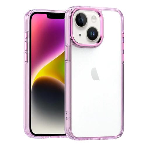 Para iPhone 15 Funda de Acrílico para Teléfono de Alta Translucidez (Rosa) - MOVILSTORE