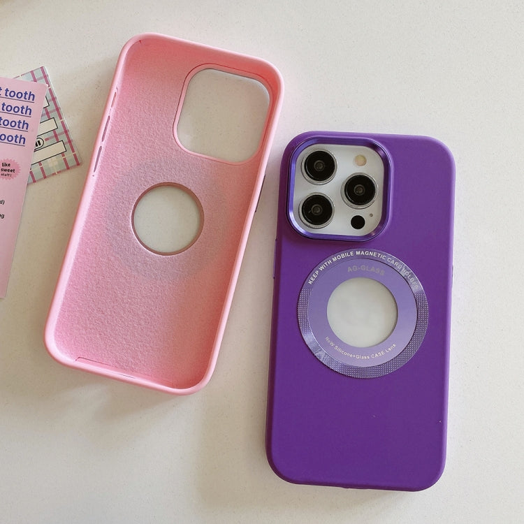 Para iPhone 15 Funda Magnética de Silicona con Marco de Metal (Blanco) - MOVILSTORE