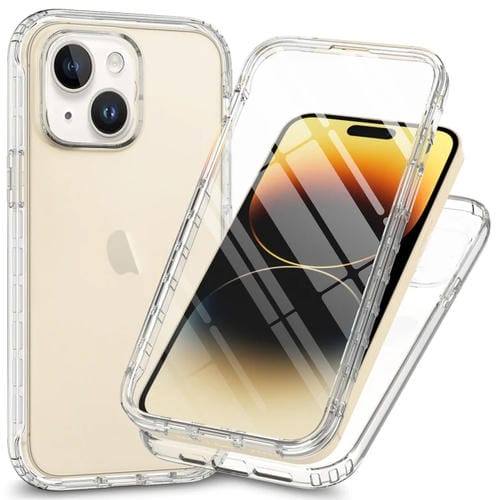 Para iPhone 15 Funda para Teléfono con Degradado Transparente a Prueba de Golpes y Cuerpo Completo (Transparente) - MOVILSTORE