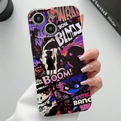 Para iPhone 15 Funda para Teléfono con Orificio Preciso para PC con Patrón Pintado (Comics Umbrella Boy) - MOVILSTORE
