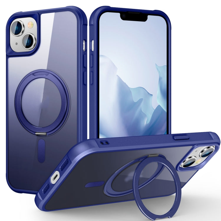 Para iPhone 15 Funda para Teléfono con Soporte Giratorio Magnético Magsafe (Azul Klein) - MOVILSTORE