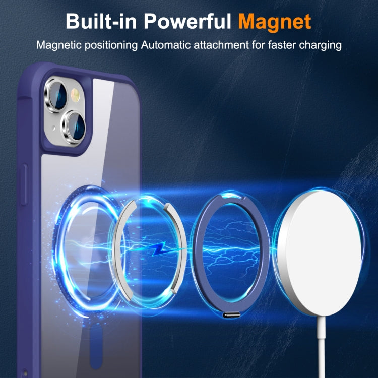 Para iPhone 15 Funda para Teléfono con Soporte Giratorio Magnético Magsafe (Azul Klein) - MOVILSTORE