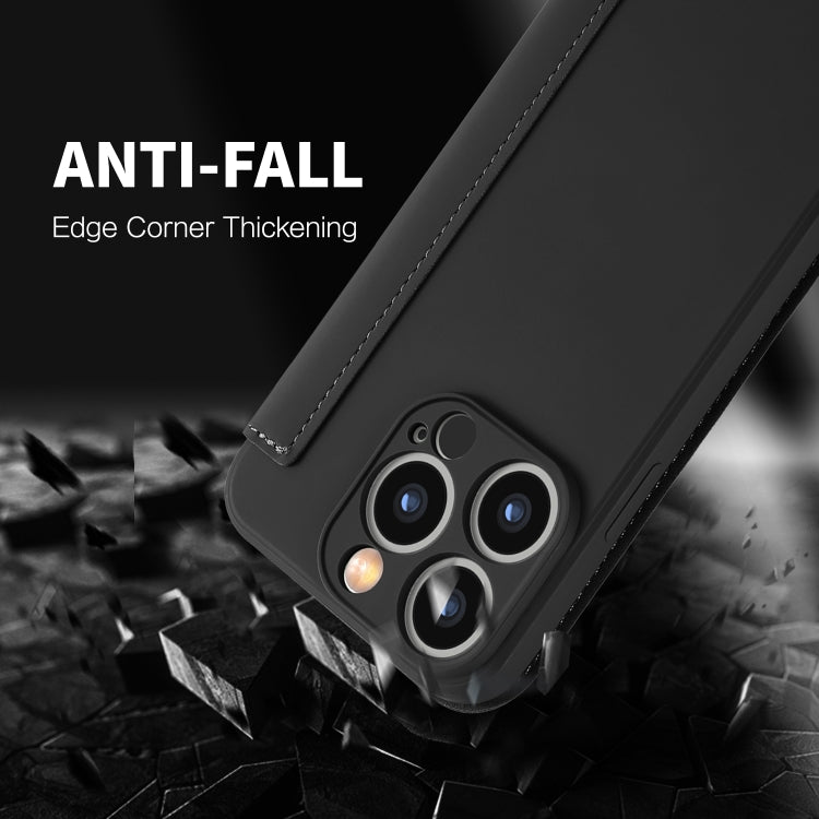 Para iPhone 15 Funda para Teléfono de Cuero con Sensación de Piel Líquida y Ranuras para Tarjetas (Verde) - MOVILSTORE