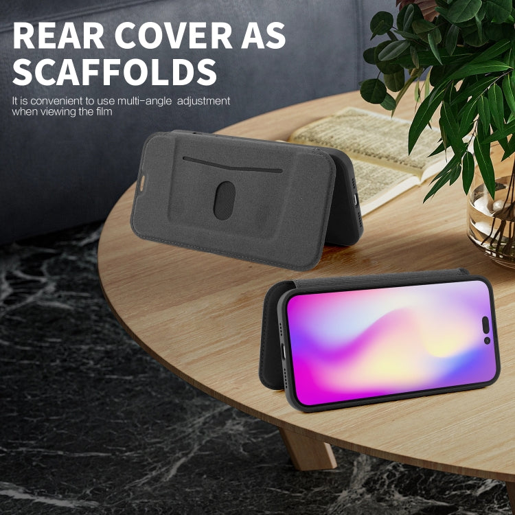 Para iPhone 15 Funda para Teléfono de Cuero con Sensación de Piel Líquida y Ranuras para Tarjetas (Verde) - MOVILSTORE