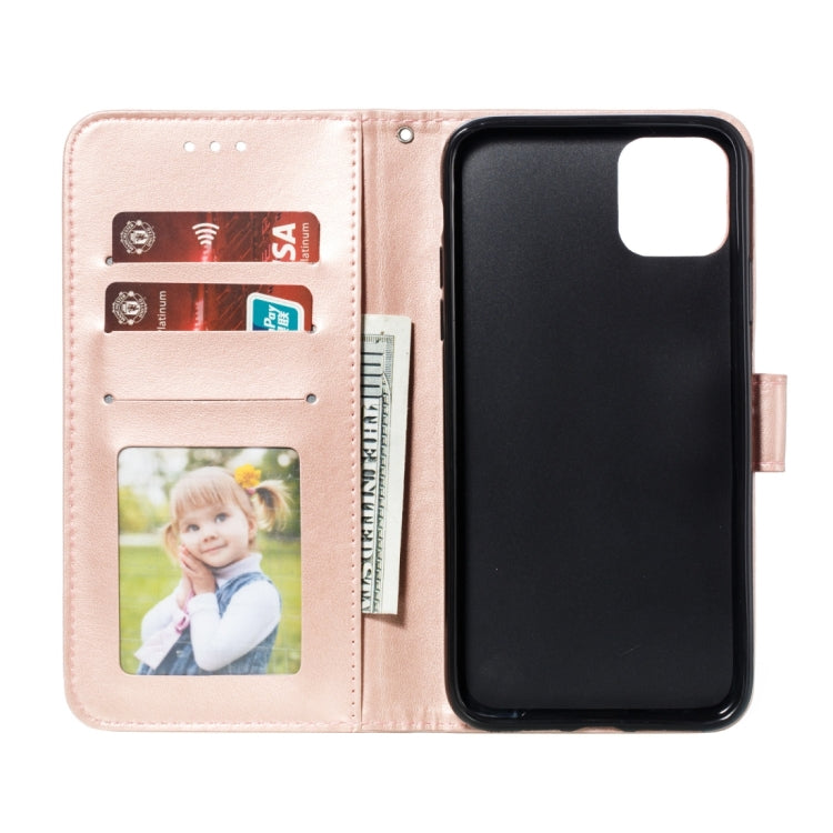 Para iPhone 15 Funda para Teléfono de Cuero con Tapa Horizontal con Patrón de Relieve de Mandala (Oro Rosa) - MOVILSTORE