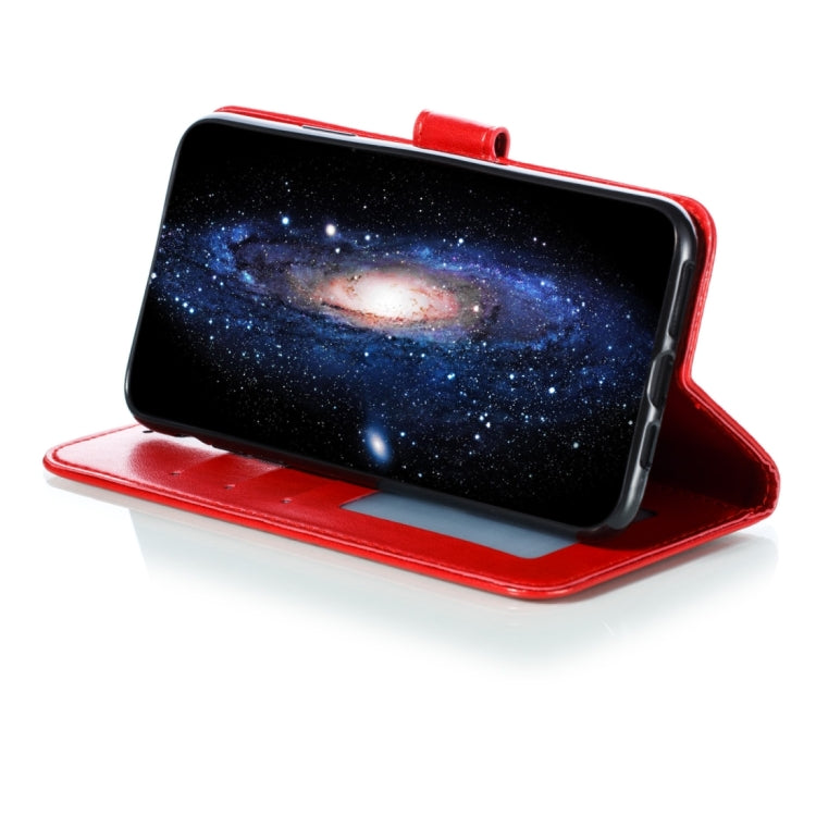 Para iPhone 15 Funda para Teléfono de Cuero con Tapa Horizontal con Patrón de Relieve de Mandala (Rojo) - MOVILSTORE