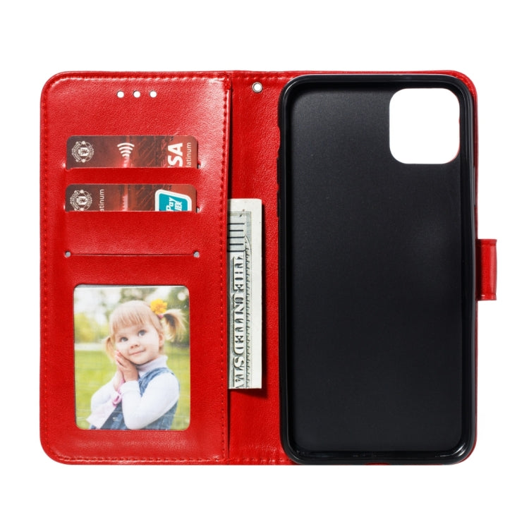 Para iPhone 15 Funda para Teléfono de Cuero con Tapa Horizontal con Patrón de Relieve de Mandala (Rojo) - MOVILSTORE