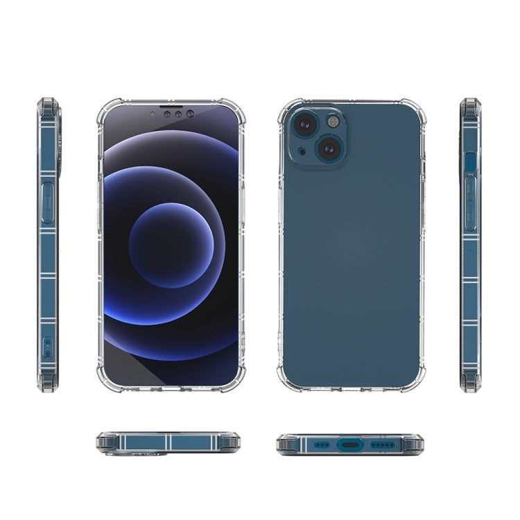 Para iPhone 15 Funda para Teléfono de TPU Anticaída de Doble Hueso con Lado Recto (Transparente) - MOVILSTORE