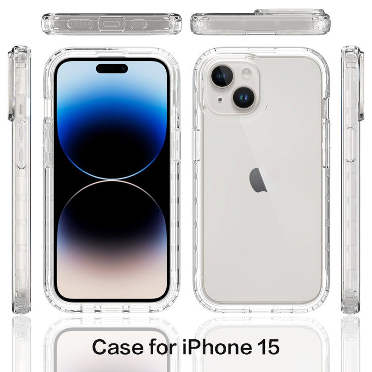 Para iPhone 15 Funda para Teléfono PC + TPU con Degradado Transparente a Prueba de Golpes (Rojo) - MOVILSTORE
