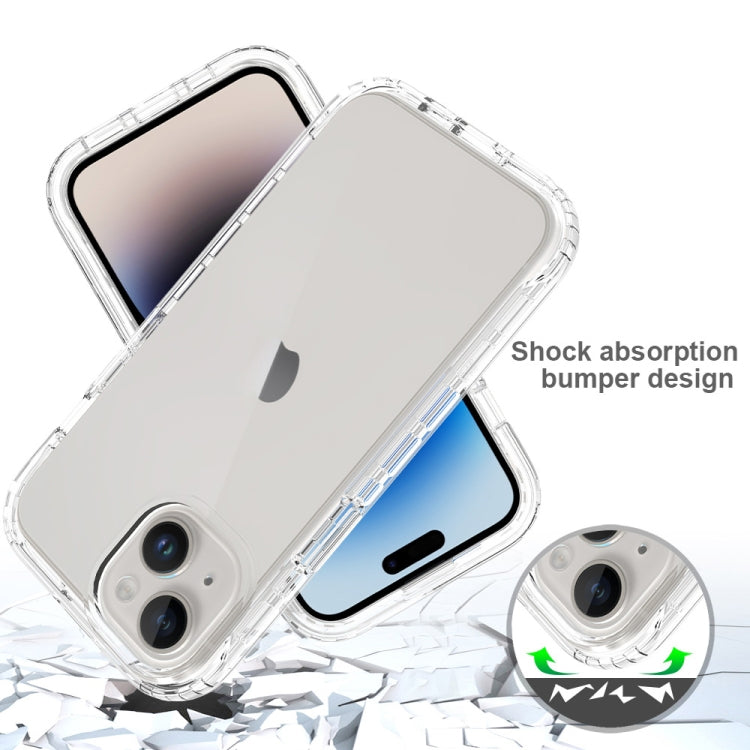 Para iPhone 15 Funda para Teléfono PC + TPU con Degradado Transparente a Prueba de Golpes (Rojo) - MOVILSTORE