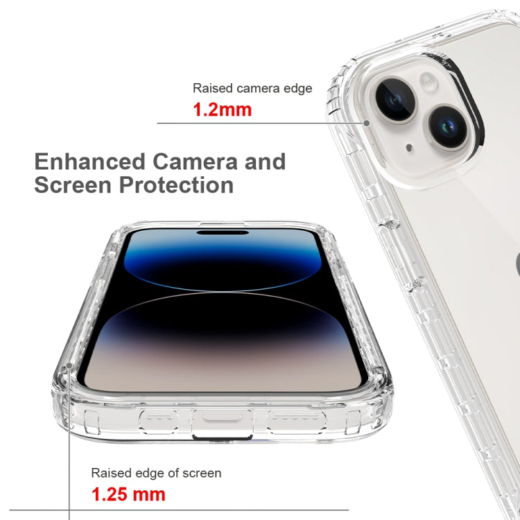 Para iPhone 15 Funda para Teléfono PC + TPU con Degradado Transparente a Prueba de Golpes (Rojo) - MOVILSTORE