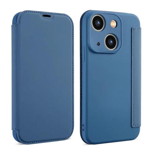 Para iPhone 15 Imitate Liquid Skin Feel Leather Phone Case con Ranuras para Tarjetas (Bule) - MOVILSTORE