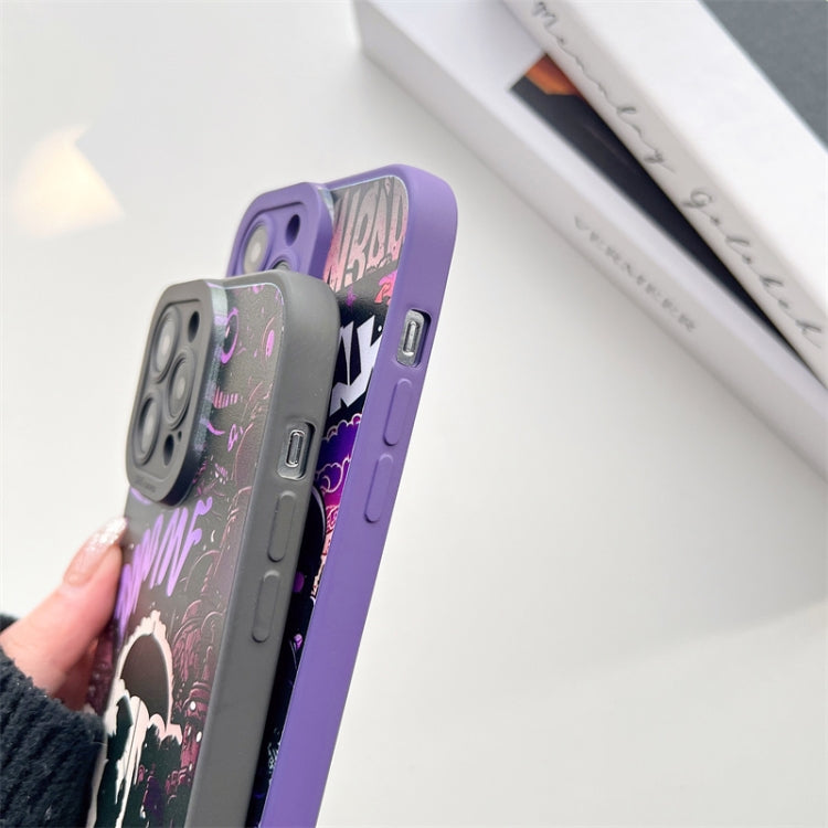 Para iPhone 15 Liquid Angel Eyes Bumbershoot TPU Funda para Teléfono (Negro) - MOVILSTORE
