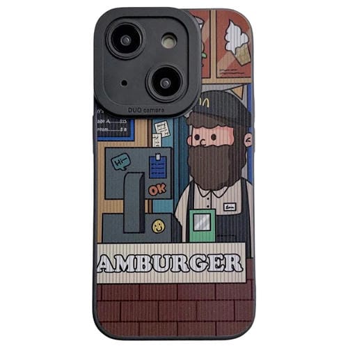 Para iPhone 15 Liquid Angel Eyes Delantal Clerk Funda para Teléfono de TPU (Negro) - MOVILSTORE