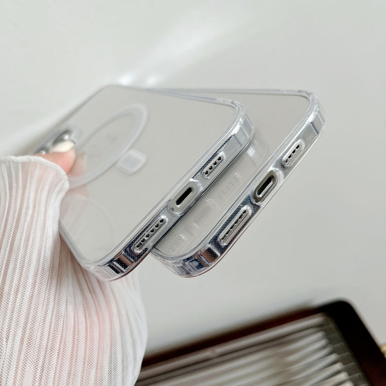 Para iPhone 15 Magsafe Funda para Teléfono de Acrílico Transparente Magnético TPU (Transparente) - MOVILSTORE