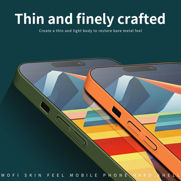 Para iPhone 15 Mofi Qin Series Skin Feel Funda de Silicona con Todo Incluido (Naranja) - MOVILSTORE