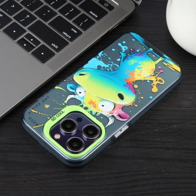 Para iPhone 15 Patrón de Animales Serie de Pintura al Óleo PC + Estuche para Teléfono TPU (Pato Ira) - MOVILSTORE