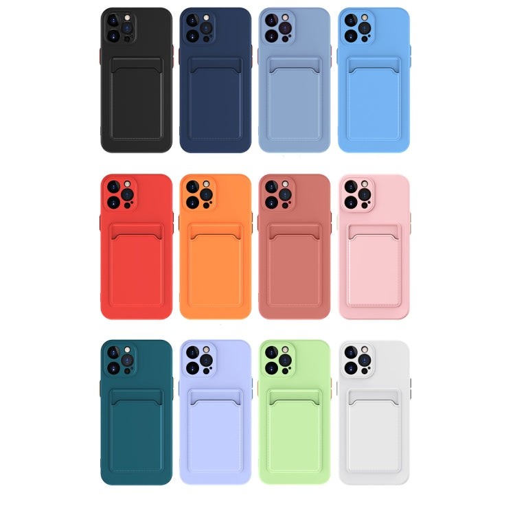 Para iPhone 15 Skin Feel Card Contraste Color Botón TPU Funda para Teléfono (Azul Cielo) - MOVILSTORE