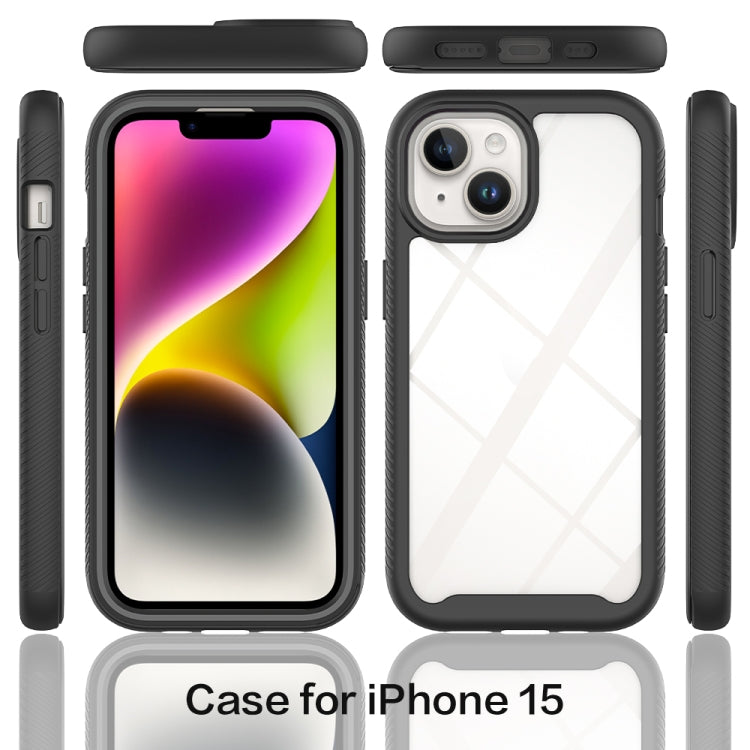 Para iPhone 15 Starry Sky Solid Color Series PC + Funda para Teléfono TPU con Película de Pet (Azul Real) - MOVILSTORE