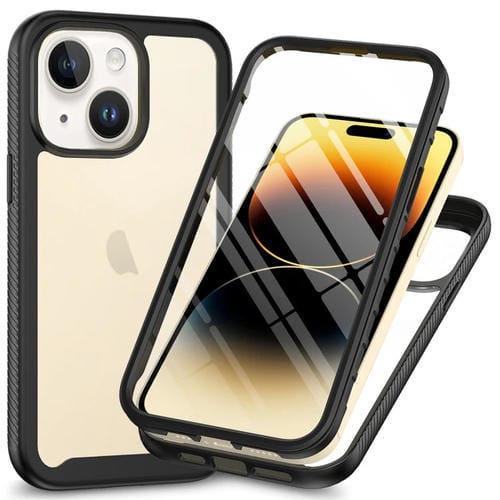 Para iPhone 15 Starry Sky Solid Color Series PC + Funda para Teléfono TPU con Película de Pet (Negro) - MOVILSTORE