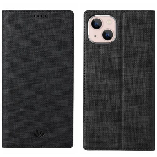 Para iPhone 15 Vili Dmx Series Funda con Tapa Horizontal de Atracción Magnética de Cuero TPU + Pu a Prueba de Golpes (Negro) - MOVILSTORE
