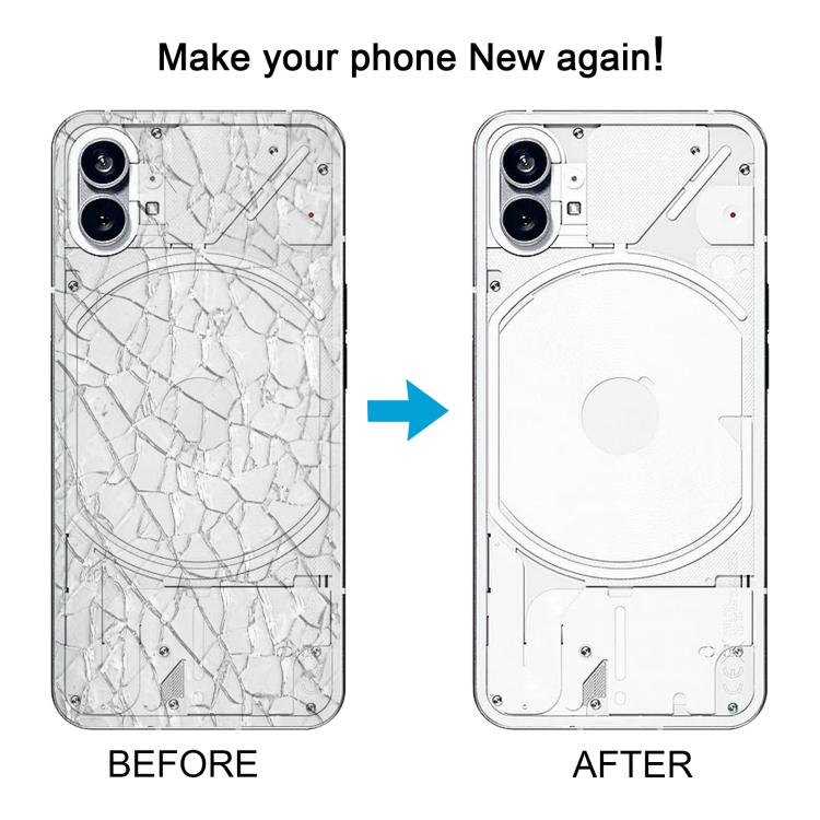 Tappo posteriore della batteria in vetro Nothing Phone 1 A063 (Trasparente Bianco)
